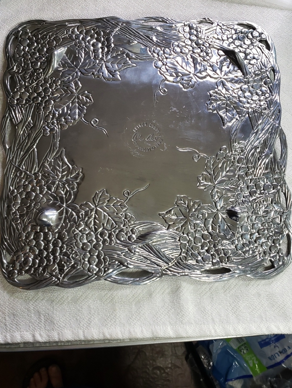 Arthur Court Square Serving Tray Grapes